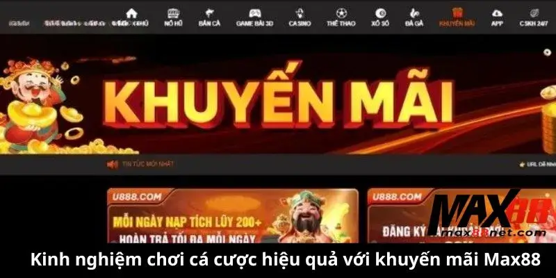 Kinh nghiệm chơi cá cược hiệu quả với khuyến mãi Max88